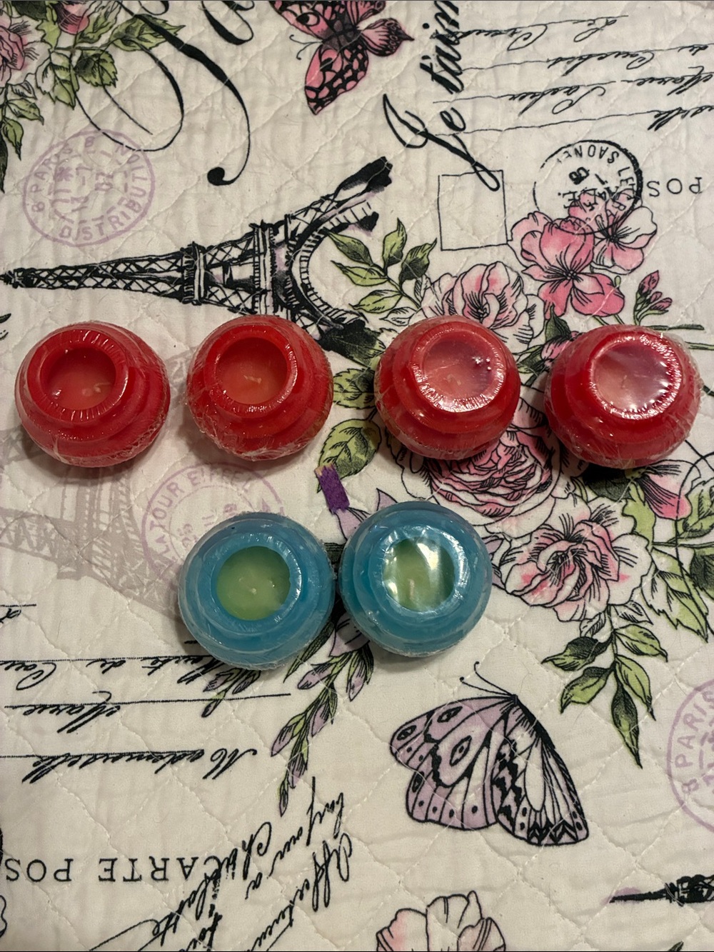 Set of Red and Blue Candles-All New in Package